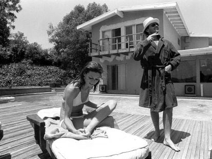 Anjelica Huston i Jack Nicholson, el juliol del 1974.