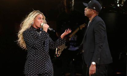 Beyonc&eacute; y Jay-Z, en una actuaci&oacute;n en noviembre de 2016. 