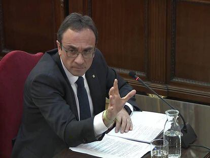 El exconsejero Josep Rull, durante su declaración, en el Tribunal Supremo.