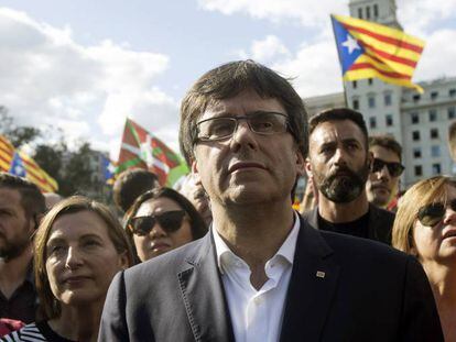 El presidente de la Generalitat, Carles Puigdemont, en la pasada Diada.