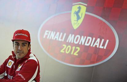 El piloto español de Fórmula Uno Fernando Alonso durante la rueda de prensa.