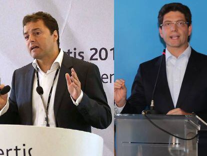 David Díaz, presidente y consejero delegado de Arteris, y André Dorf, presidente de CPFL y próximo sustituto de Díaz en la filial brasileña de Abertis.