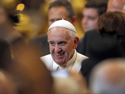 El papa Francisco, en la Basílica de San Pedro, en el Vaticano.