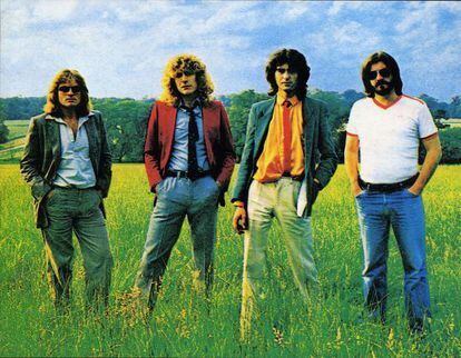 Los componentes de Led Zeppelin, en 1979.