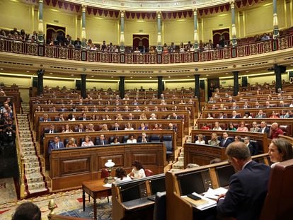 Vista general del hemiciclo del Congreso, en la sesión de apertura de la XV Legislatura.