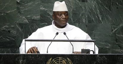El presidente de Gambia, Yahya Jammeh, en la Asamblea General de la ONU, el 25 de septiembre de 2014.
