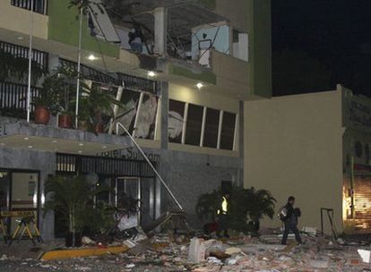 Uno de los hoteles atacados en la ciudad de Neiva