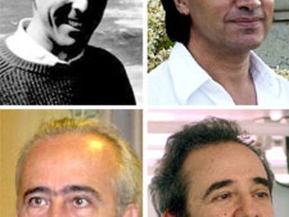 De izquierda a derecha (arriba) Aguilar y López Otín. Abajo, Pellicer y Navarro.