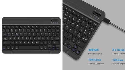 Teclado inalámbrico, batería de litio recargable, teclado Bluetooth para  teléfono I, Mini teclado Bluetooth, muy recomendado