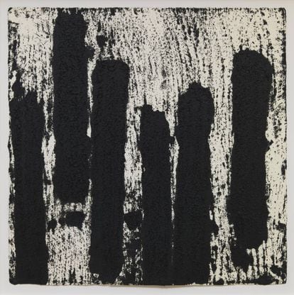 'Rotterdam Vertical #10', dibujo de Richard Serra expuesto en 2017 en el museo Boijmans, de Róterdam.