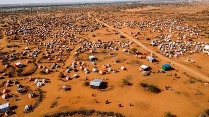 Campamento para desplazados internos de Kaxaarey en Dolow, Somalia. Á. G.