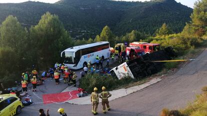 Accidente de autocar en la Anoia.