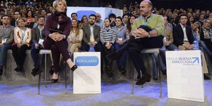 Aguirre y De Guindos, en la convención del PP.