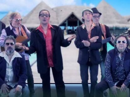 Los Manolos, en el vídeo de presentació de 'Seré feliz'.