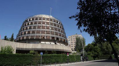 Vista del edificio del Tribunal Constitucional en Madrid.