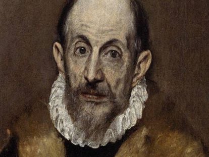 Supuesto autorretrato de El Greco, realizado entre 1595 y 1600.