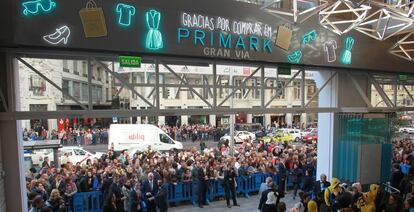 Tienda de Primark en la Gran Vía, en Madrid.