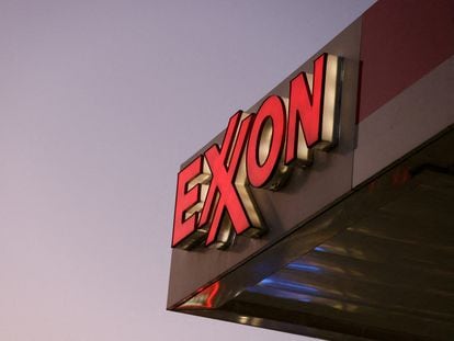 Una estación de servicio de Exxon en Nueva York.