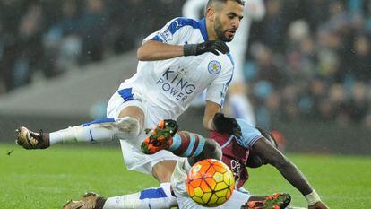 Riyad Mahrez, ante el Aston Villa.