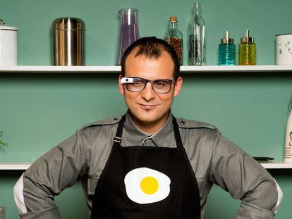 El chef cordobés Kisko García, que ha experimentado la aplicación culinaria de Canal Cocina para las Google Glass.