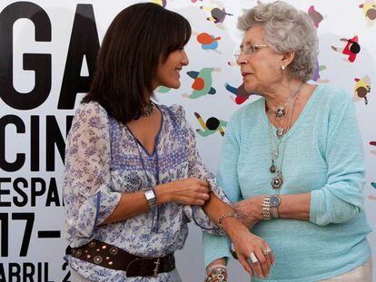 La directora Laura Mañá (izquierda) y la actriz Pilar Bardem, ayer en el Festival de Cine de Málaga.