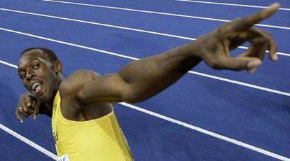 Usain Bolt, tras ganar los 100 metros con récord incluido (9,58s) en los Campeonatos del Mundo de Berlín.