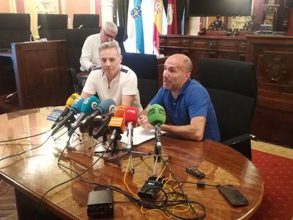 Rueda de prensa en la que Jácome anunció sus nuevos planes para la cultura en la ciudad de Ourense.