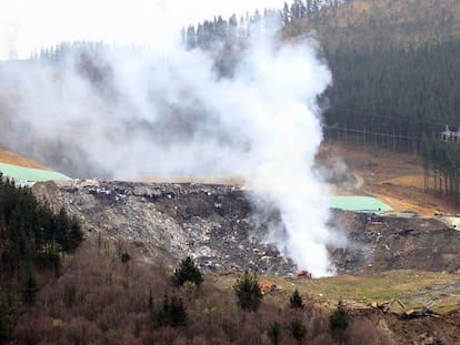 Incendio en el vertedero de Zaldibar. 