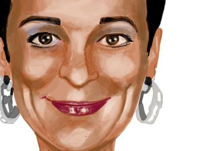 Caricatura de Isabel dos Santos, considerada la mujer m&aacute;s rica de &Aacute;frica.