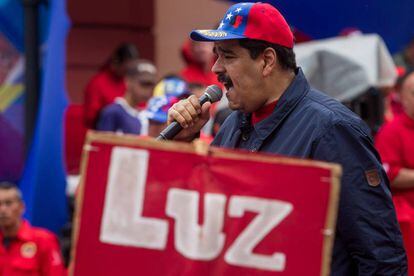 El presidente de Venezuela, Nicolás Maduro, celebra el Día de los Trabajadores.