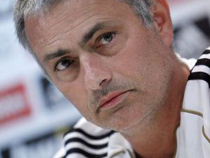 Mourinho, durante la rueda de prensa.