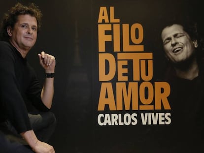 El músico colombiano Carlos Vives, en un hotel del centro de Madrid este martes.