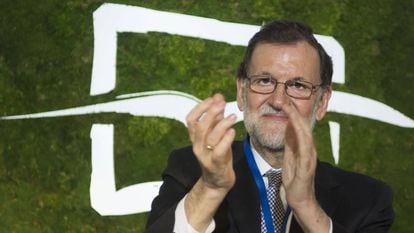 El presidente del Partido Popular, Mariano Rajoy, en la inauguración del XIV Congreso Nacional de Nuevas Generaciones (NNGG)