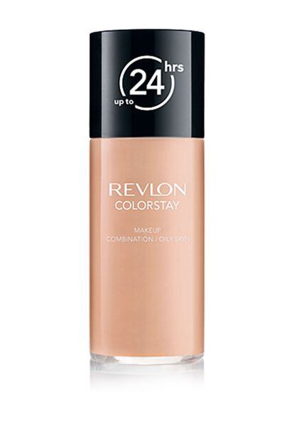 Base de maquillaje 'Colorstay' de Revlon, no acartona la piel ni deja brillos. Disponible tanto para pieles mixtas/grasas como para secas (9,95 euros).