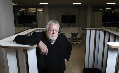 Stephen Heppell, en el espacio que ha diseñado en la Universidad Camilo José Cela.