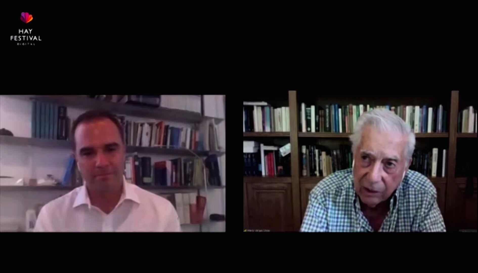 Captura de la conversación en linea que sostuvieron entre Raúl Tola  y Vargas Llosa.
