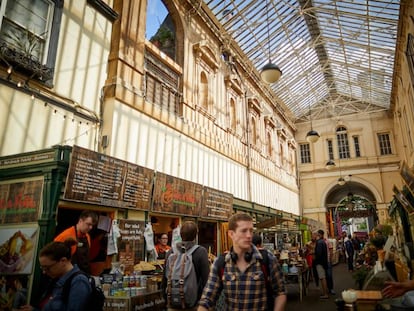 Puestos del mercado de Saint Nicholas de Bristol. 