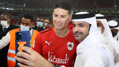 James Rodríguez durante la presentación con su nuevo club, el 23 de septiembre pasado.