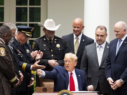 El presidente estadounidense, Donald Trump, en la Casa Blanca este martes.