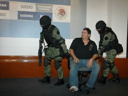 Óscar Orlando Nava Valencia, alias 'El Lobo', tras su detención en 2009.