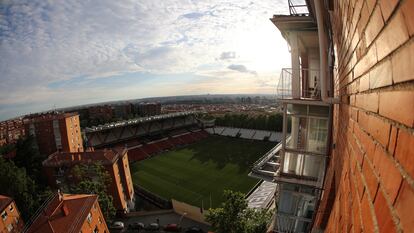 Vista del Estadio de Vallecas, el pasado miércoles.
