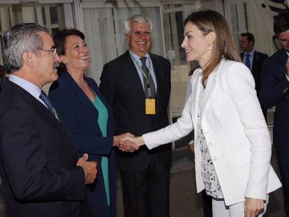 Letizia, este jueves en la presentaci&oacute;n del D&iacute;a Mundial.  