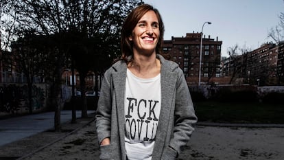 Mónica García, durante una sesión de fotos para EL PAÍS el 16 de marzo.