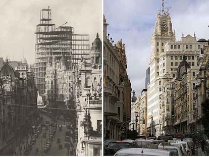 Vistas del edificio de Telefónica en la Gran Vía.