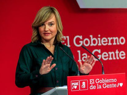 Pilar Alegría, portavoz del comité electoral del PSOE.