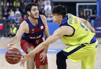 Abrines y Vicedo en un Barça-Estudiantes.