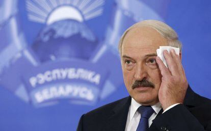El presidente de Bielorrusia, Alexander Lukashenko, el pasado octubre en Minsk.