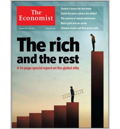 El 22 de enero de 2011 The Economist dedicó la portada a la creciente desigualdad. "Los ricos y el resto", tituló