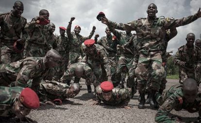 El centro para reclutas del Ejército de República Centroafricana financiado por consultores militares rusos en 2018.