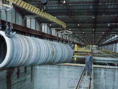 Imagen de archivo de una fábrica de Uralita. 